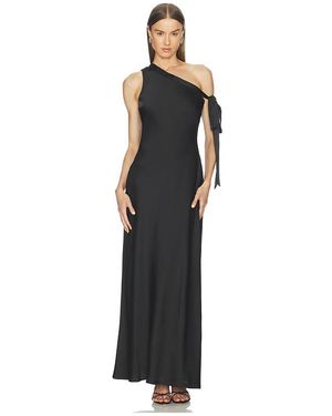 Runaway the Label Viola One Shoulder Maxi Dress - Black