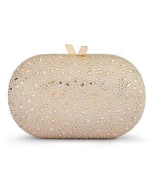 OLGA BERG Faye Oval Clutch - Natural