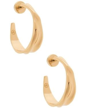 Ettika Liquid Luxe Hoop Earrings - Metallic