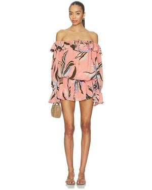 Rococo Sand Off Shoulder Short Dress - Pink