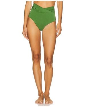 Ancora Meadow High Waisted Bikini Bottom - Green