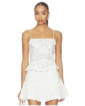 LoveShackFancy Ondeline Cami Top - White