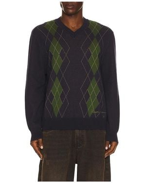 House Of Sunny The Argyle Jumper - Black