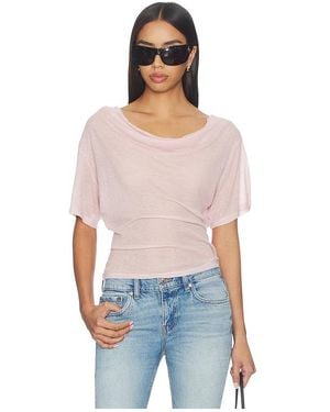 EB DENIM Madeo Cowl Neck Tee - Blue