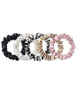 Slip Midi Scrunchies 5 Pack - White
