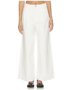 ALIGNE Lainey Wide Leg Denim Jean - White