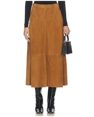 Citizens of Humanity Suede Cassia Skirt - Orange