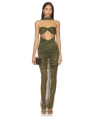 Nbd Rekha Maxi Dress En Color Verde Talla (También En Xxs, M, Xl) - Multicolor