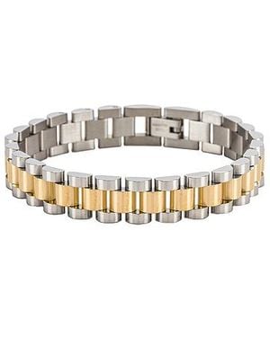 Luv Aj The Two-Toned Timepiece Bracelet - Metallic