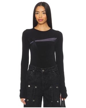 Kate Barton Illusion Print Long Sleeve Top - Black