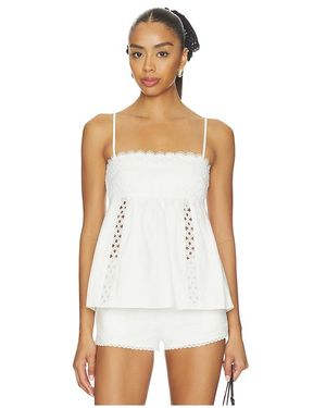 MORE TO COME Gwen Babydoll Top - White