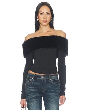 Lioness Waldorf Off Shoulder Top - Black