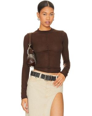 Nbd Tayla Crew Neck Pullover - Brown