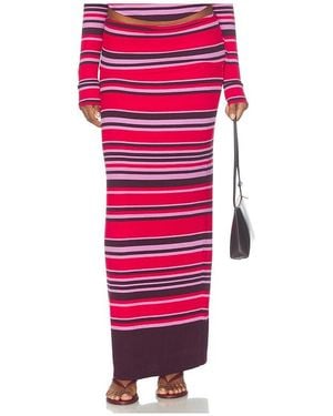 AFRM Esin Cosy Rib Skirt - Red