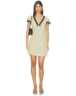 RIXO London Vestido Cely En Color Amarillo Talla (También En S, Xxs, Xs, M, Xl) - Neutro