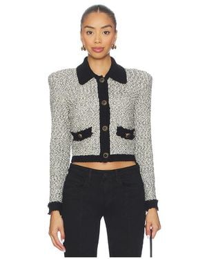 L'Agence 'Agence Chaqueta Con Cuello Arielle En Color Negro, Blanco Talla (También En M) - Gris