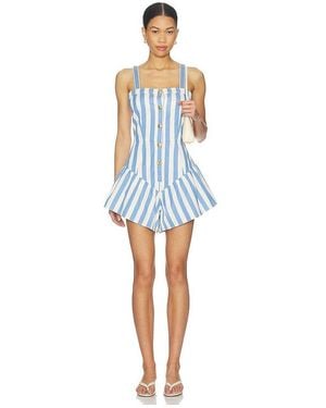 Saylor Loulou Romper - Blue
