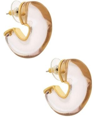 Lele Sadoughi Birthstone Chunky Hoop Earring - Metallic