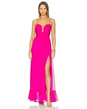 Line & Dot ROBE MAXI DORSAY en Pink - Rose