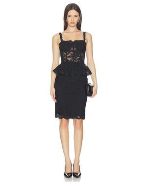 Generation Love Angelique Mesh Lace Dress - Black