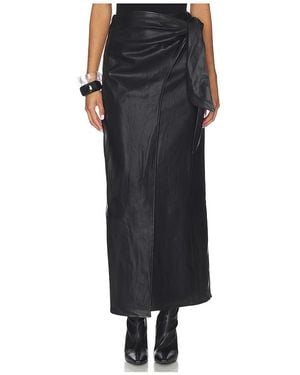 ALL THE WAYS Kassidy Faux Leather Skirt - Black