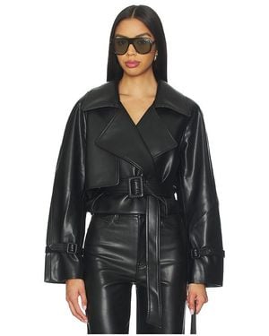 Elodie the Label Vegane Leder-Crop-Jacke Charles - Schwarz