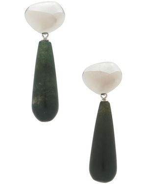 Shashi Sage Drop Earring - White