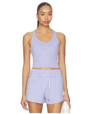 Vuori Halo Performance Crop Tank - Blue