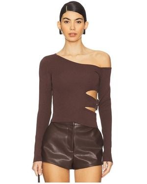 superdown Romina Long Sleeve Top - Brown