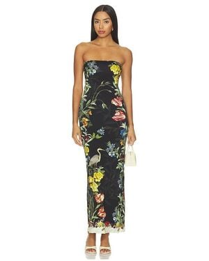 Alice + Olivia Delora Strapless Midi Dress - Multicolor