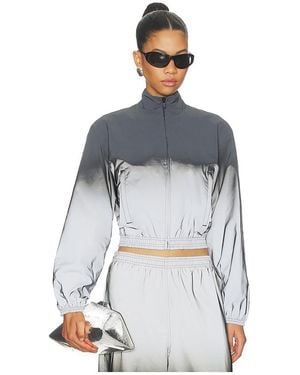 Alexander Wang Reflective Shrunken Track Jacket - Blue