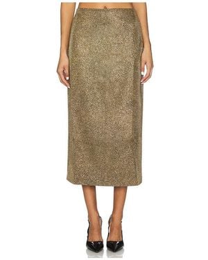 PATBO Weave Midi Skirt - Natural