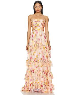 AMUR Mallory Tiered Gown - Natural