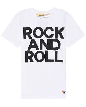 Aviator Nation Rock And Roll Crew Tee - Black