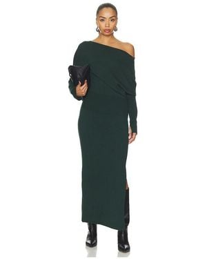 Jonathan Simkhai ROBE MIDI ÉPAULES DÉNUDÉES JANESE en Green - Vert