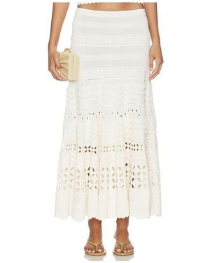 Ulla Johnson Annisa Eyelet Knit Skirt - White