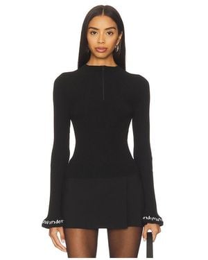 Alexander Wang Logo Ribbed Pullover - Black