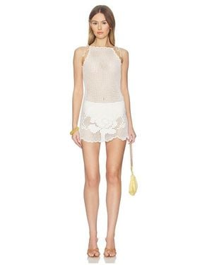 MY BEACHY SIDE Isla Hand-crocheted Mini Dress - White