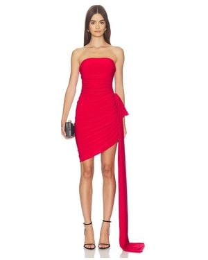 Norma Kamali Strapless Diana Mini Dress With Bow - Red
