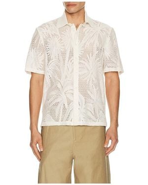Jonathan Simkhai Conrad Short Sleeve Shirt - Natural
