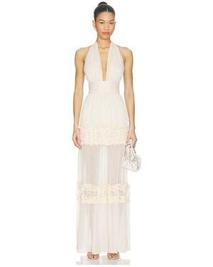 MORE TO COME Solara Halter Gown - White