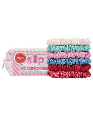 Slip Coleteros Skinny Scrunchies Set En Color Belleza: Na Talla - Rojo