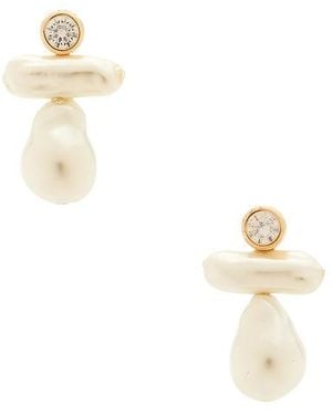 BaubleBar Hängeohrringe Organic Pearl - Mehrfarbig