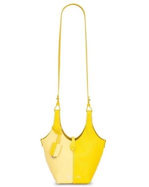 Polo Ralph Lauren Shiny Drum Pebble Small Crossbody Bag - Gelb