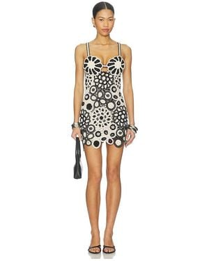 PATBO Coral Crochet Mini Dress - Multicolour