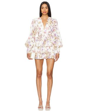 Line & Dot ROBE COURTE FLORET - Blanc