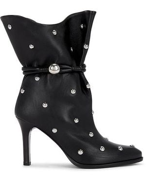 Isabel Marant Lolya Studded Ruffle Boot - Black