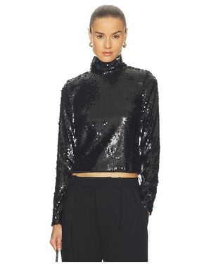 Rag & Bone Jersey De Cuello Alto Con Lentejuelas Lucy En Color Negro Talla (También En Xs, S)