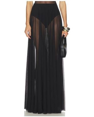 Norma Kamali Flared Skirt To Floor - Black