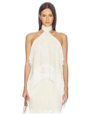 YELLOW THE LABEL Jones Fringe Top - Natural